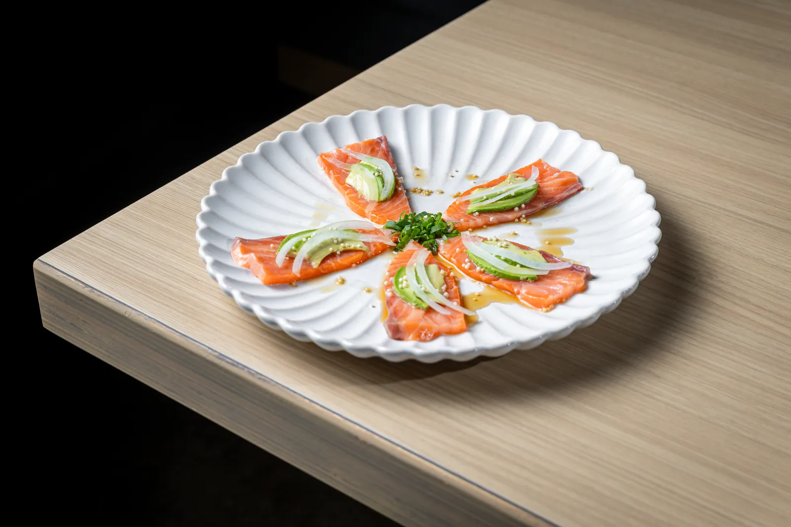 Salmon carpaccio