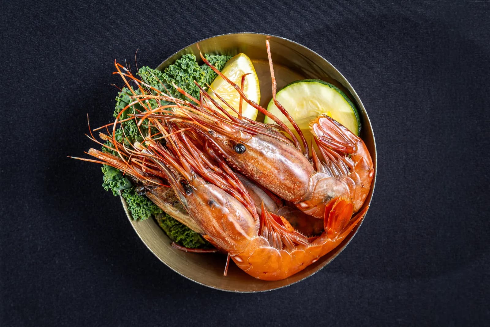 Grilled prawns