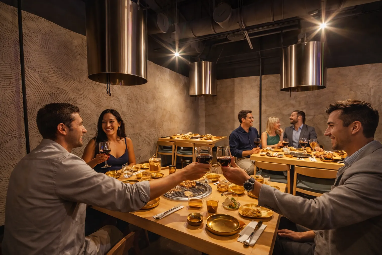 Kauboi BBQ private dining room set for an event